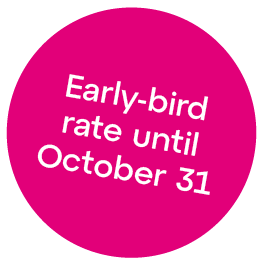 Early-bird rate until October 31